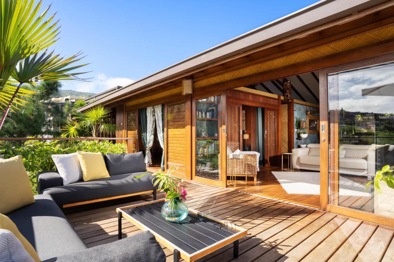 Villa Manuiti, Balinese Luxury Home - Private Swim Spa, Ocean View - Ofyr Bbq - Koi Pond Punaauia  Εξωτερικό φωτογραφία